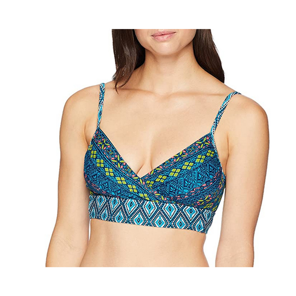Coastal Blue Women's Swimwear Bikini Top Multi Size L
